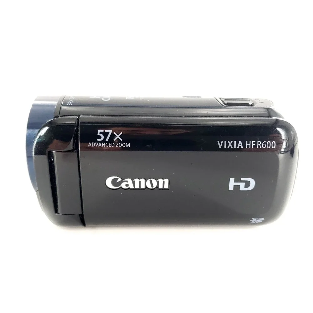 Canon VIXIA HF R600 HD Camcorder 57x Zoom w/ Battery Charger Box Manual Tested